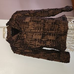 Samuel Dong Textured Full Zip Art to Wear Jacket Size LARGE